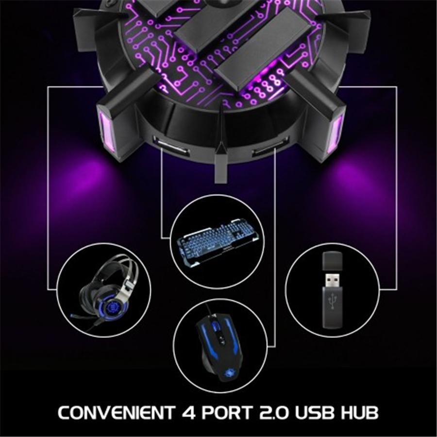 ENHANCE Pro Hub USB et Bungee pour Souris de Jeu DEL - ENPCGHB100BKEW - Simple Boutique
