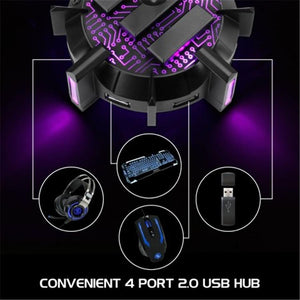 ENHANCE Pro Hub USB et Bungee pour Souris de Jeu DEL - ENPCGHB100BKEW - Simple Boutique