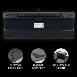 ENHANCE Scoria Rainbow Clavier de Jeu DEL Mecanique Gris - Simple Boutique