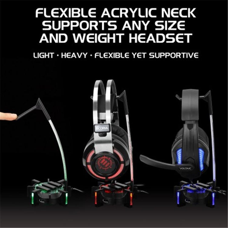 ENHANCE Support pour Casque De Jeu et HUB À 4 Ports USB DEL RVB - Simple Boutique