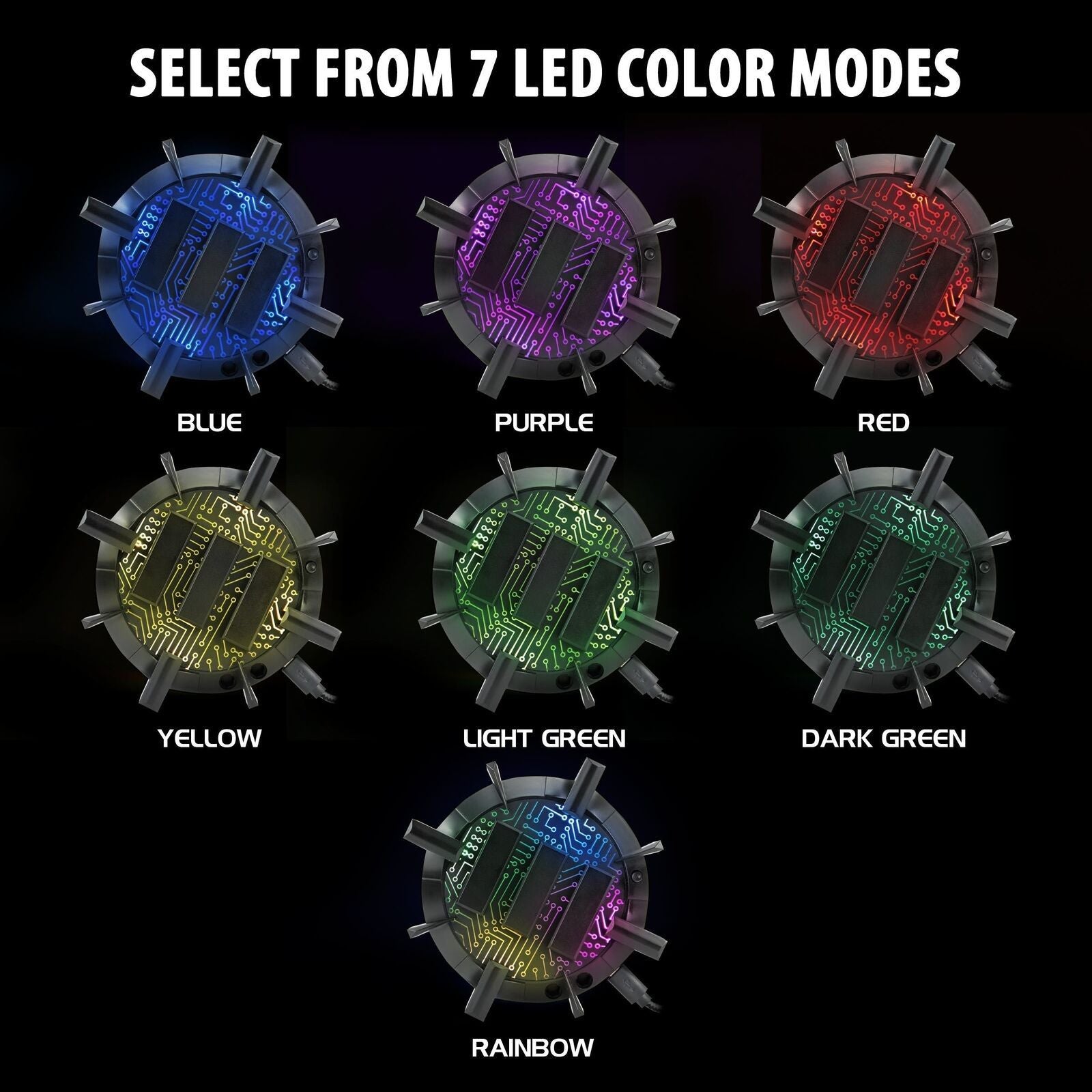 ENHANCE Support pour Casque De Jeu et HUB À 4 Ports USB DEL RVB - Simple Boutique