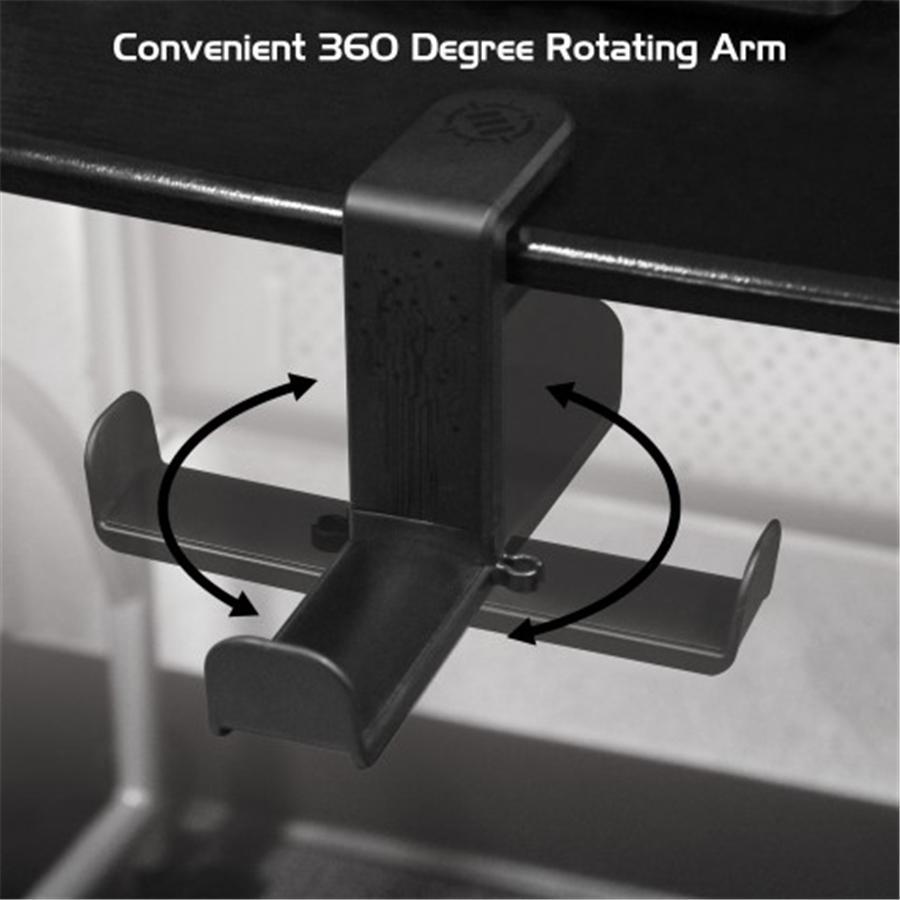 ENHANCE Support pour Casque de Jeu Rotatif - Noir - Simple Boutique