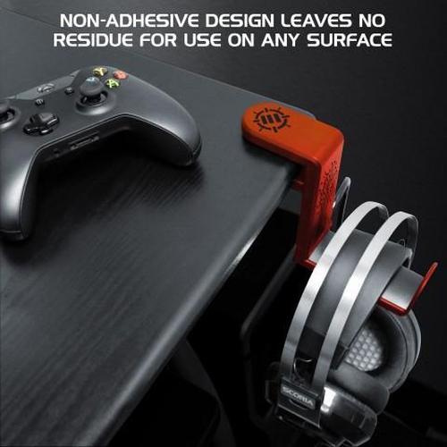 ENHANCE Support pour Casque de Jeu Rotatif - Rouge - Simple Boutique