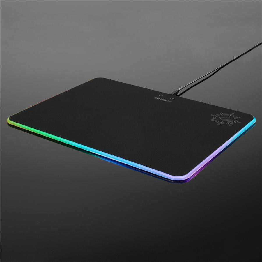 ENHANCE Tapis de Souris en Tissus sur Surface Rigide Noir - Simple Boutique