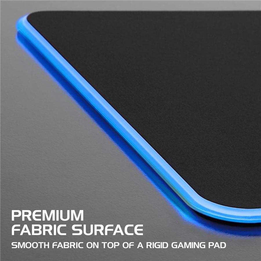 ENHANCE Tapis de Souris en Tissus sur Surface Rigide Noir - Simple Boutique