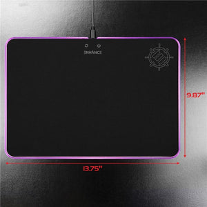 ENHANCE Tapis de Souris en Tissus sur Surface Rigide Noir - Simple Boutique