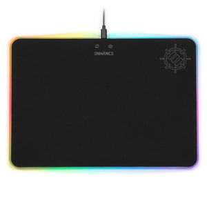 ENHANCE Tapis de Souris en Tissus sur Surface Rigide Noir - Simple Boutique