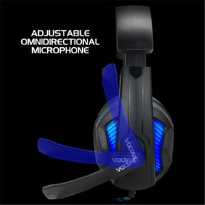 ENHANCE Voltaic Casque de Jeu Noir et Bleu - Simple Boutique