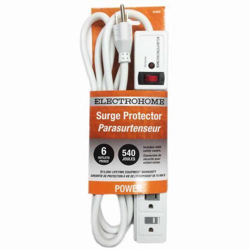 Electrohome protecteur de surtension 6 prises 540J 6pi - Simple Boutique