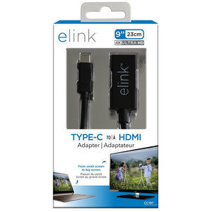 Elink - Adaptateur USB Type-C vers HDMI Compatible 4K, Noir - Simple Boutique