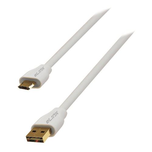Elink EK-4110 Cable Micro USB 2.0 Reversible 6Pi Blanc - Simple Boutique