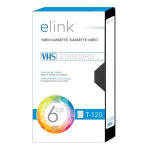 Elink - Ensemble de 6 Cassettes VHS pour L'enregistrement, Capacité de 120 Minutes, Noir - Simple Boutique