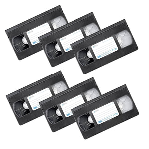 Elink - Ensemble de 6 Cassettes VHS pour L'enregistrement, Capacité de 120 Minutes, Noir - Simple Boutique
