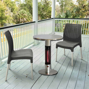 Ener-G+ HEA-115J88-GOLD Table Bistro Extérieur Infrarouge Integré de 1500 W Argent - Simple Boutique