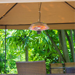 Ener-G+ HEA-21523 Chaufferette patio éléctrique infrarouge suspendue Gris - Simple Boutique