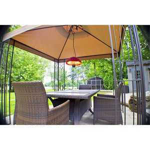 Ener-G+ HEA-21538R Chaufferette Électrique Infrarouge Suspendue Extérieur de 1500 W Rouge - Simple Boutique