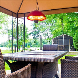 Ener-G+ HEA-21538R Chaufferette Électrique Infrarouge Suspendue Extérieur de 1500 W Rouge - Simple Boutique