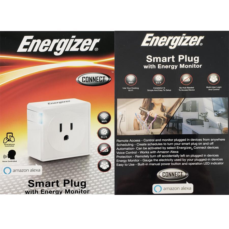 Energizer Connect EIE3-1001-WHT Prise Intelligente Compatible avec Amazon Alexa - Simple Boutique
