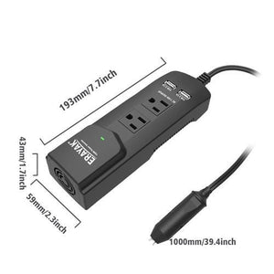 Erayak Adaptateur DC 12V À AC 110V De 150W Pour La Voiture Avec Chargeur USB Double - Simple Boutique