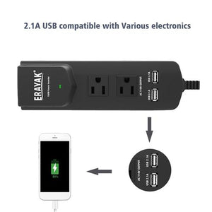 Erayak Adaptateur DC 12V À AC 110V De 150W Pour La Voiture Avec Chargeur USB Double - Simple Boutique