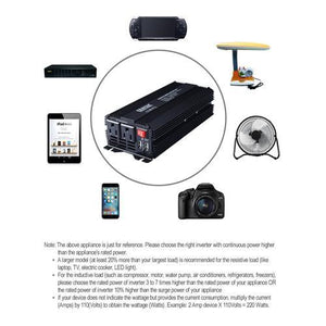 Erayak Adaptateur DC 12V À AC 110V De 500W Pour La Voiture Avec Chargeur USB Double - Simple Boutique