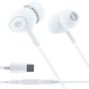 Escape - Écouteurs Intra-Auriculaire avec Prise Type-C, Microphone et Télécommande Intégré, Blanc - Simple Boutique