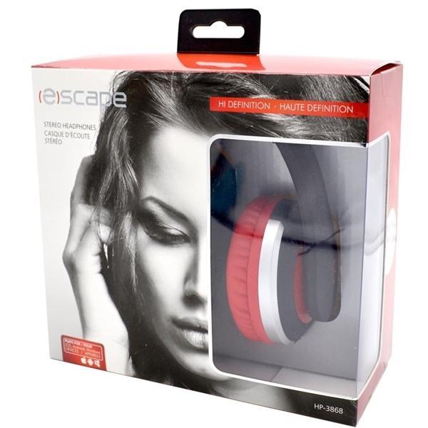 Escape HP-3868 Casque D'écoute Filaire Noir et rouge - Simple Boutique