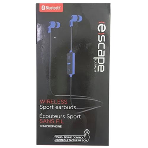 Escape Platinum BT-033PT Écouteurs Boutons Bluetooth Sportif Avec Microphone Bleu - Simple Boutique