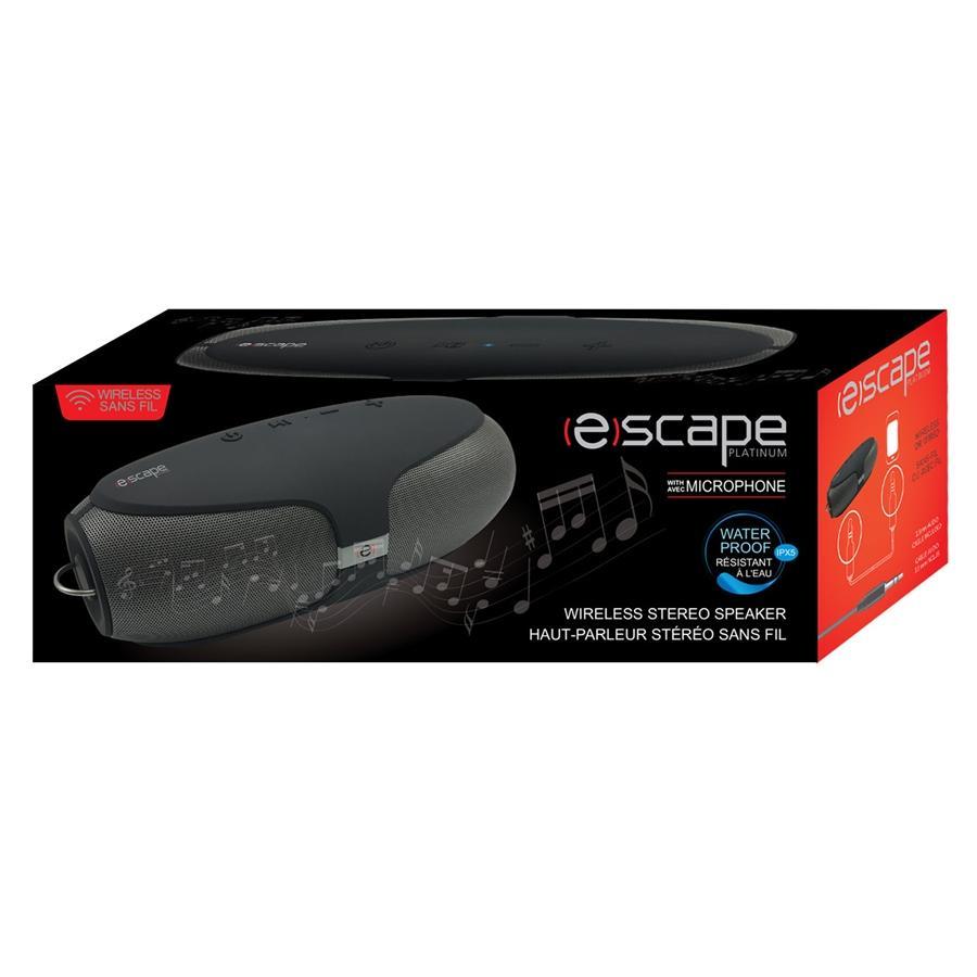 Escape Platinum SPBT940 Haut-Parleur Bluetooth Résistant a l'eau Micro SD USB avec Microphone Noir - Simple Boutique
