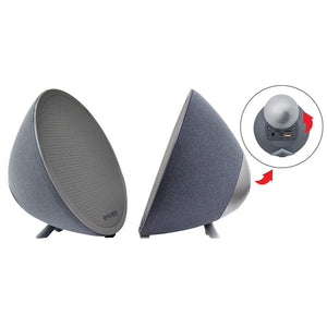 Escape Platinum SSPBT746 2 Haut-Parleurs Bluetooth Stéréo Micro SD USB avec Microphone Gris - Simple Boutique