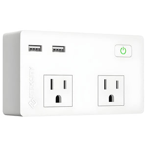 Etekcity - Protecteur de Surtension pour Prise Mural, 2 Prises et 2 Ports USB 3.1A, Blanc - Simple Boutique