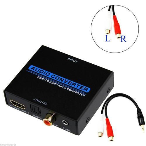 Extracteur Audio HDMI à HDMI & Audio SPDIF + 3.5mm + RCA + Coaxial - Simple Boutique