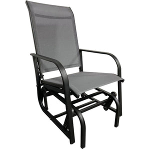 F. Corriveau International - Chaise à Bille avec Bras Rond, Pour Usage Extérieur, Cadre en Acier, Gris - Simple Boutique