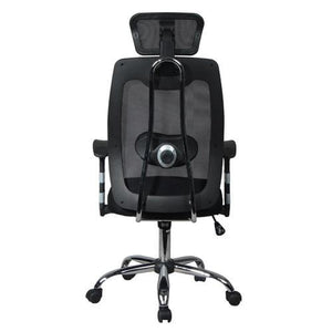 Fauteuil Professionnel en Maille à Dossier Élevé Air Grid Noir - Simple Boutique