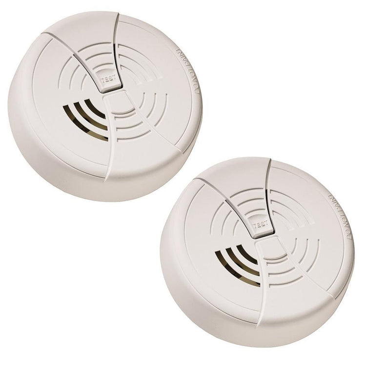 First Alert - Avertisseurs de Fumée de Base, Fonctionne à Piles, Ensemble de 2, Blanc - Simple Boutique