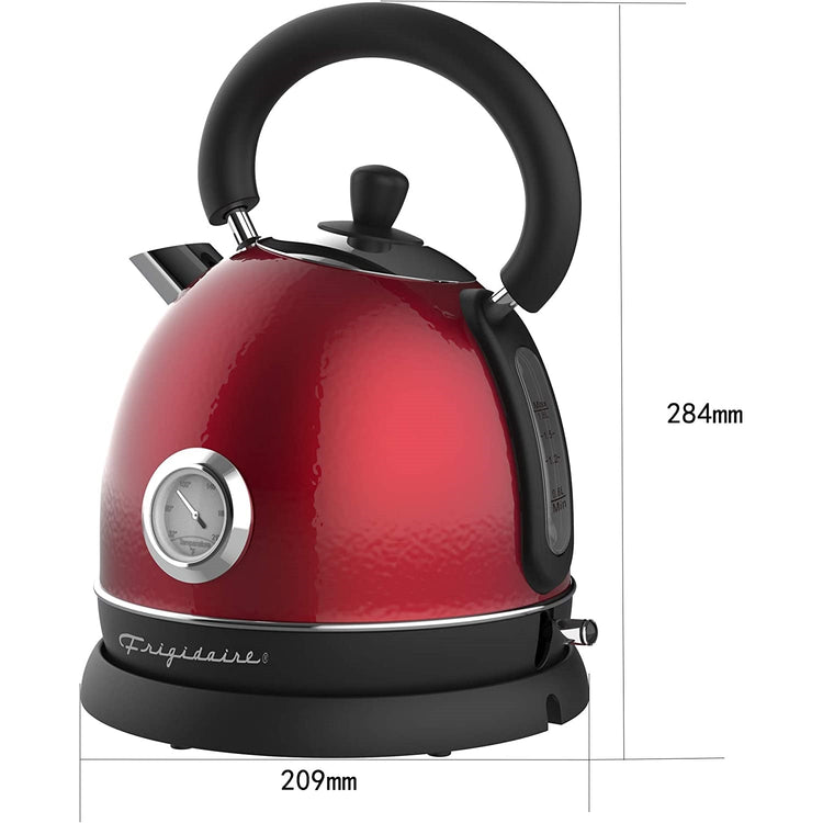 Frigidaire - Bouilloire Électrique en Acier Inoxydable, Capacité de 1.8 Litre, Style Rétro, Rouge - Simple Boutique