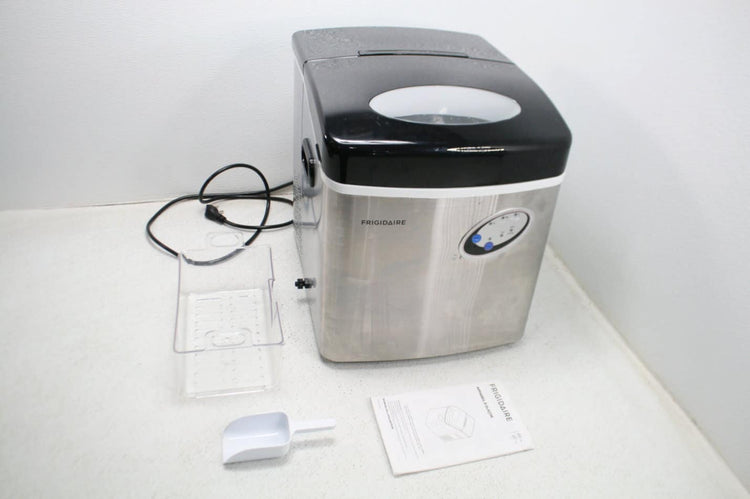 Frigidaire EFIC115-SS - Machine à glaçons compacte de comptoir 48 LBS en acier inoxydable avec fenêtre - Simple Boutique