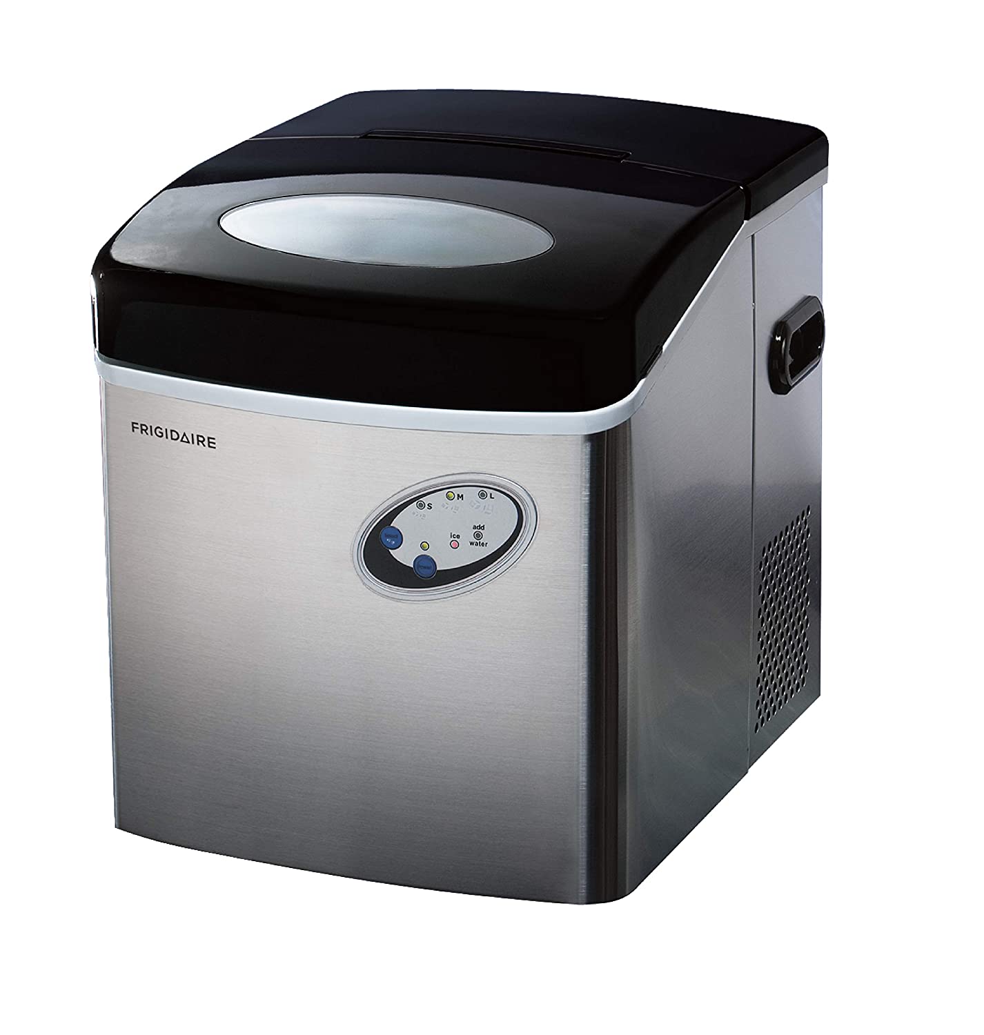 Frigidaire EFIC115-SS - Machine à glaçons compacte de comptoir 48 LBS en acier inoxydable avec fenêtre - Simple Boutique