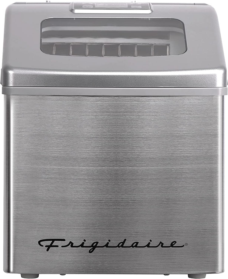 Frigidaire EFIC452-SS - Machine à glaçons compacte de comptoir 40 LBS en acier inoxydable avec fenêtre - Simple Boutique