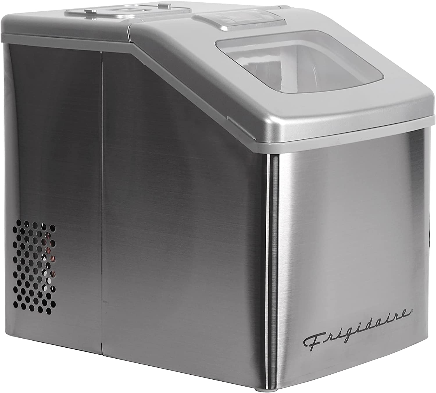 Frigidaire EFIC452-SS - Machine à glaçons compacte de comptoir 40 LBS en acier inoxydable avec fenêtre - Simple Boutique