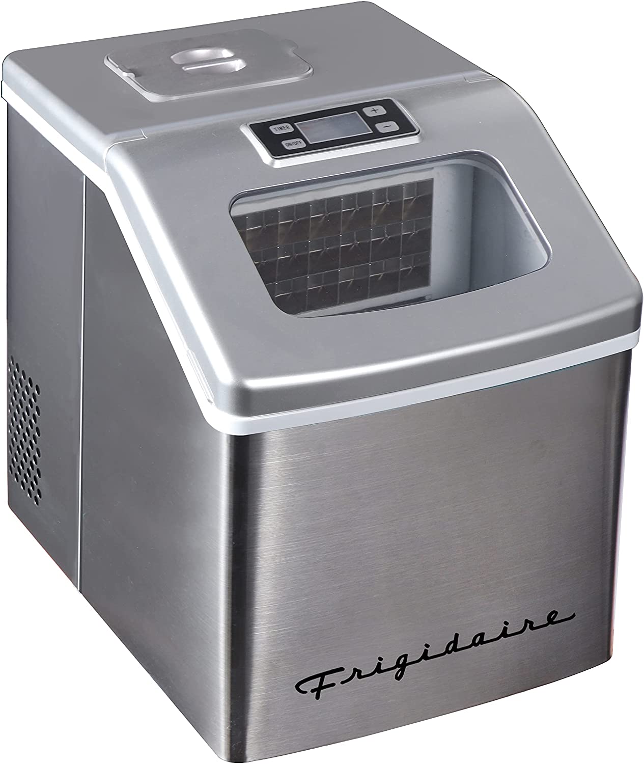 Frigidaire EFIC452-SS - Machine à glaçons compacte de comptoir 40 LBS en acier inoxydable avec fenêtre - Simple Boutique
