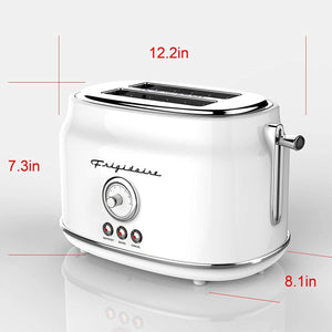 Frigidaire ETO102-WHITE - Grille-Pain 2 Tranches, Syle Rétro, Blanc - Simple Boutique