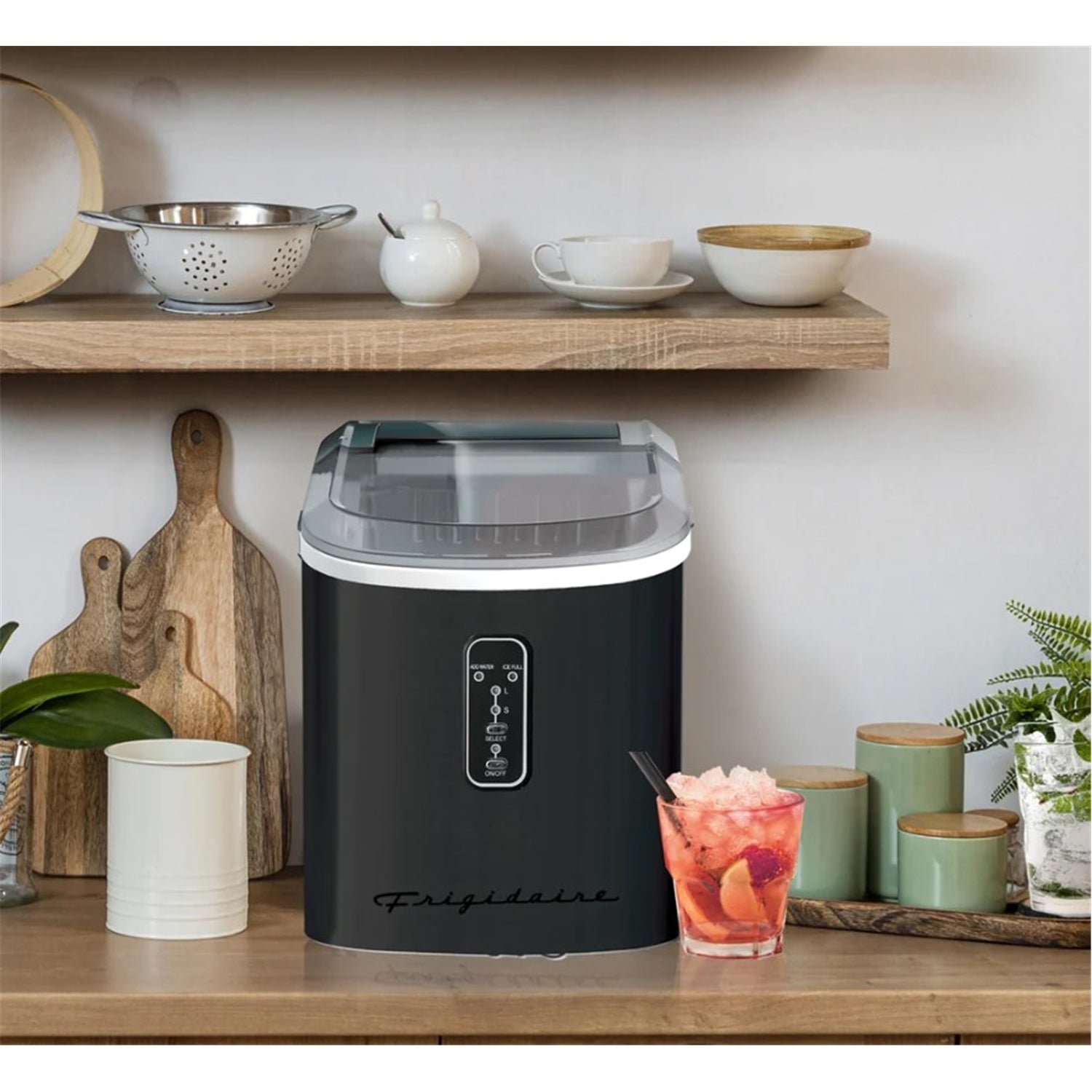 Frigidaire - Machine à Glaçon, Capactié de de Production de 26 Lbs, Acier Inoxydable Noir - Simple Boutique