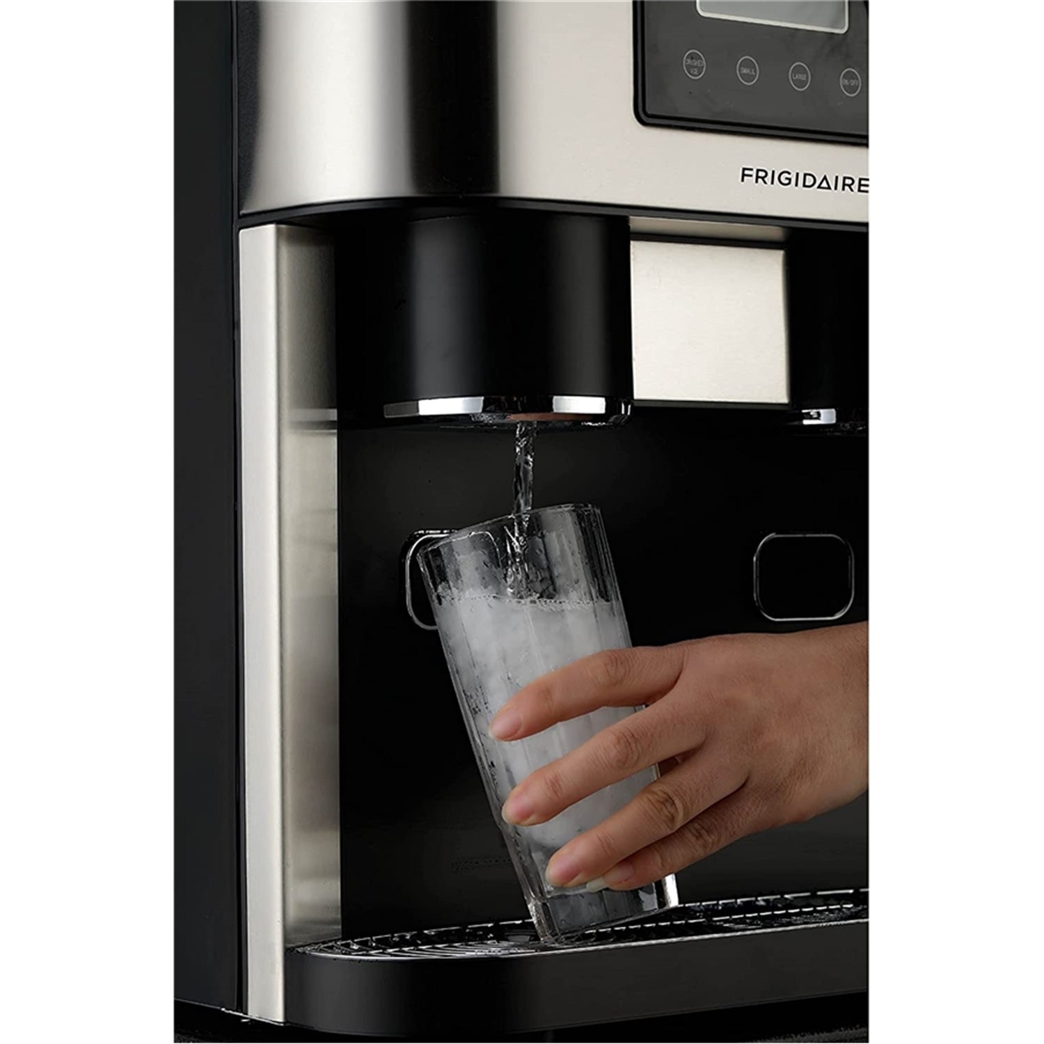 Frigidaire - Machine à Glaçons 3 en 1 avec Distributeur d'eau et Broyeur à Glace, Acier Inoxydable - Simple Boutique