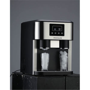 Frigidaire - Machine à Glaçons 3 en 1 avec Distributeur d'eau et Broyeur à Glace, Acier Inoxydable - Simple Boutique
