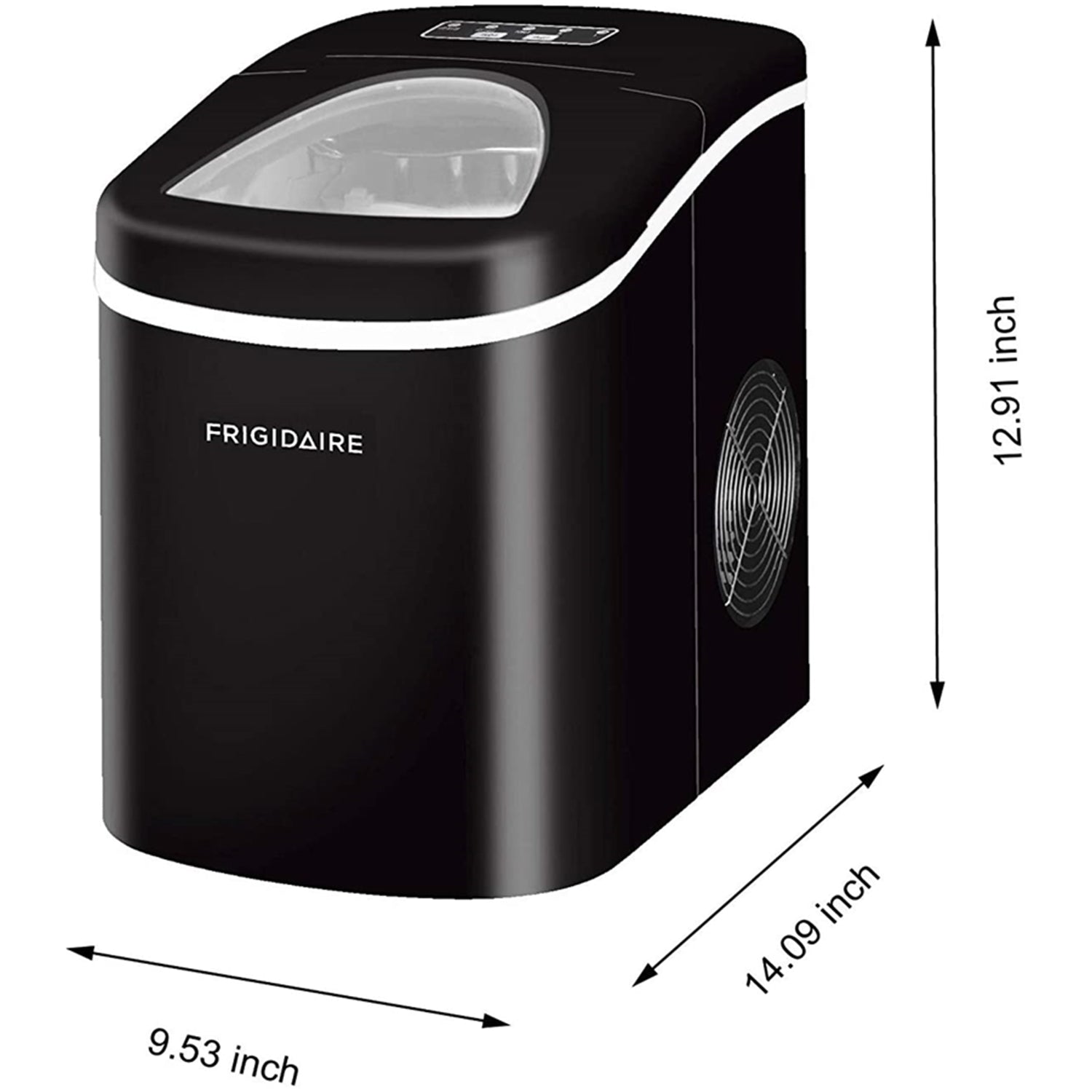 Frigidaire - Machine à Glaçons Compact pour Comptoir, Capacité de Production 26 Lbs, Noir - Simple Boutique