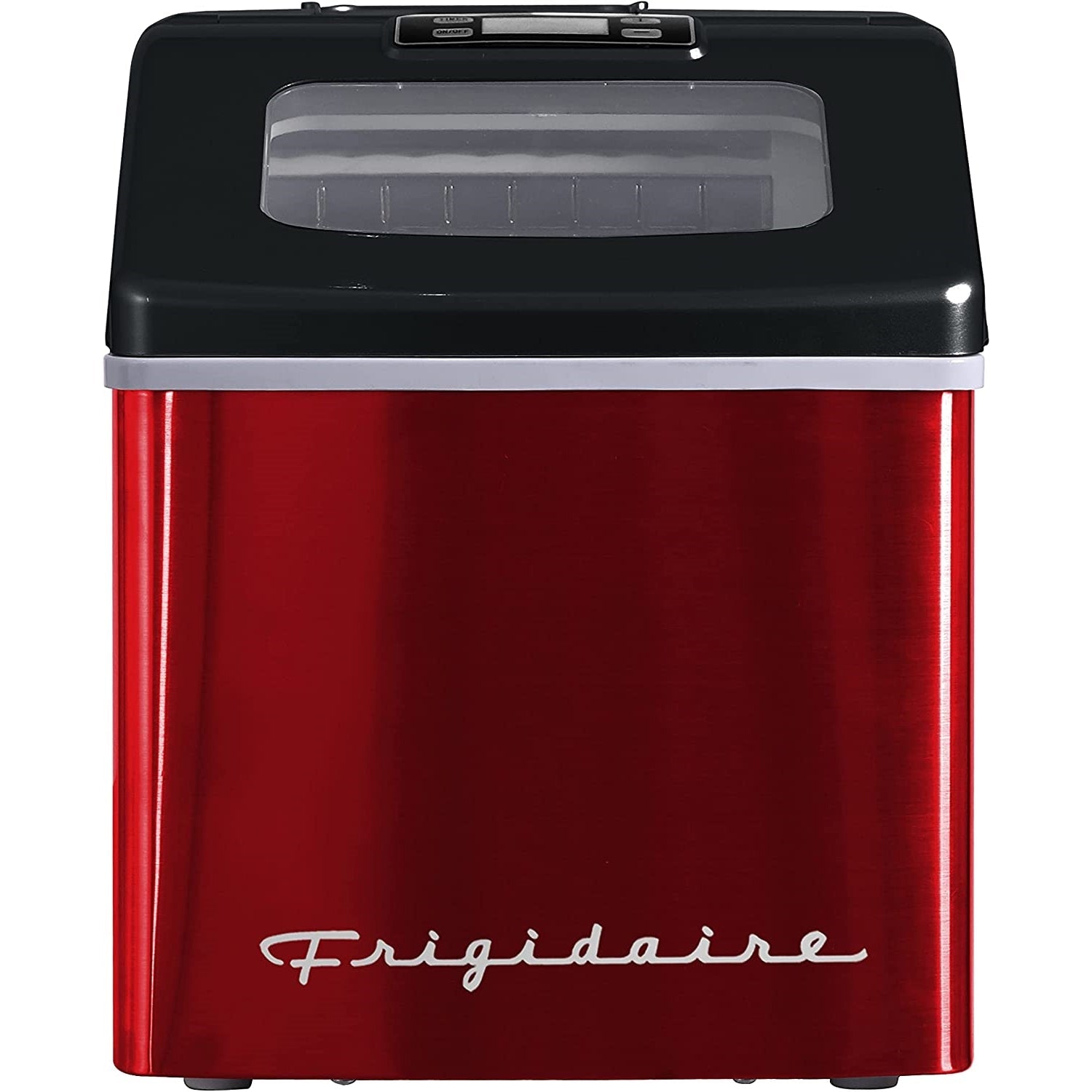 Frigidaire - Machine à Glaçons XL, Capacité de Production de 40 Lbs, Acier Inoxydable Rouge - Simple Boutique