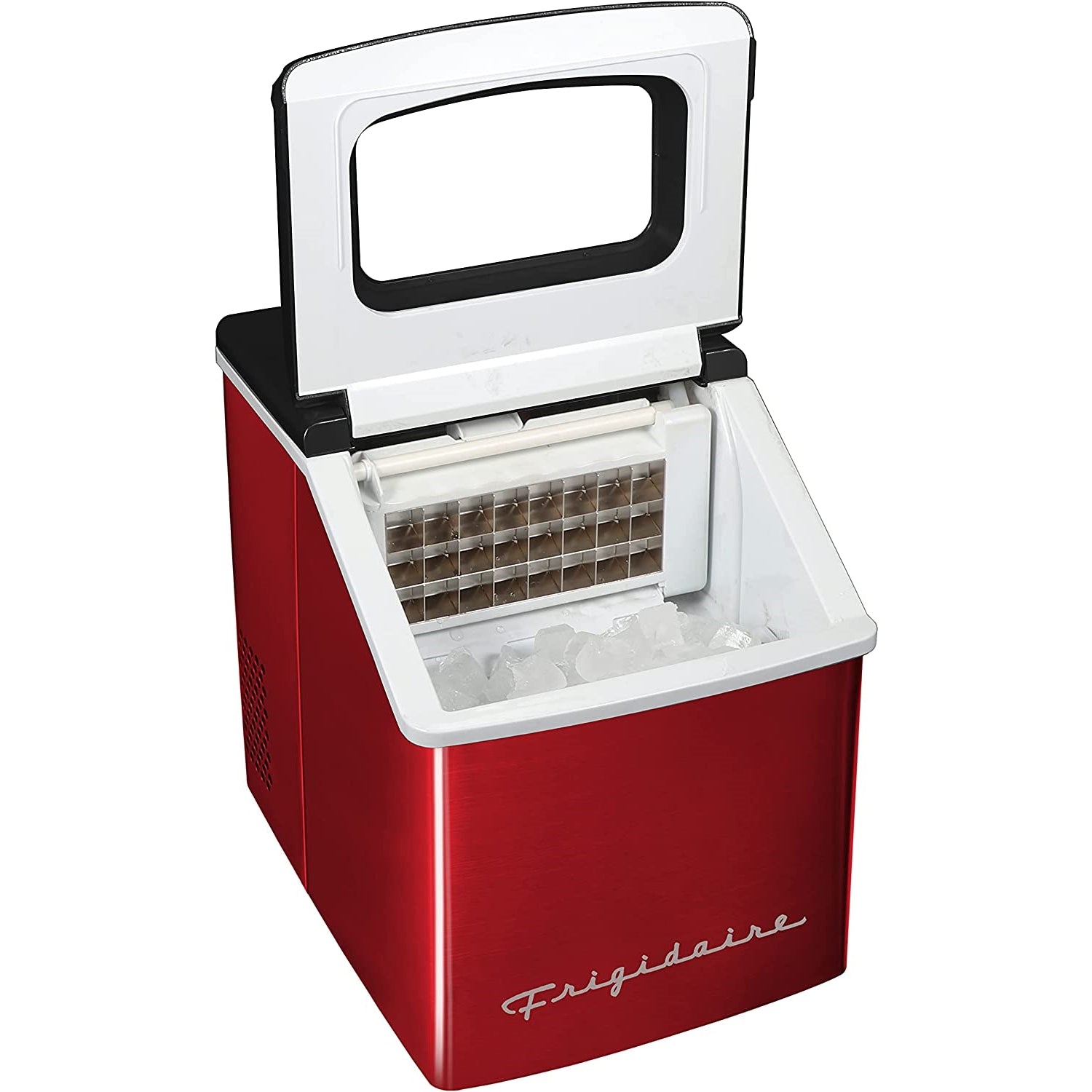 Frigidaire - Machine à Glaçons XL, Capacité de Production de 40 Lbs, Acier Inoxydable Rouge - Simple Boutique