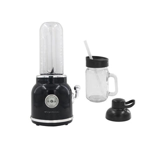 Frigidaire - Mélangeur Personnel Rétro avec Accessoires, Capacité de 600mL, 300 Watts, Noir - Simple Boutique
