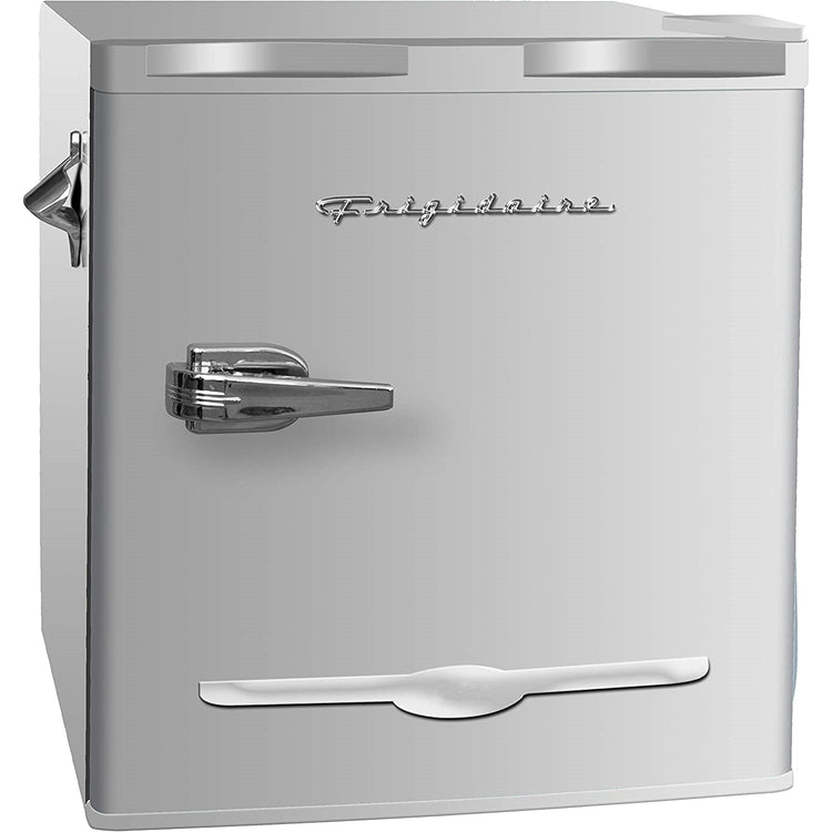 Frigidaire - Mini Réfrigérateur Compact, 1.6 Pied Cube, Style Rétro avec Ouvre Bouteille, Gris - Simple Boutique